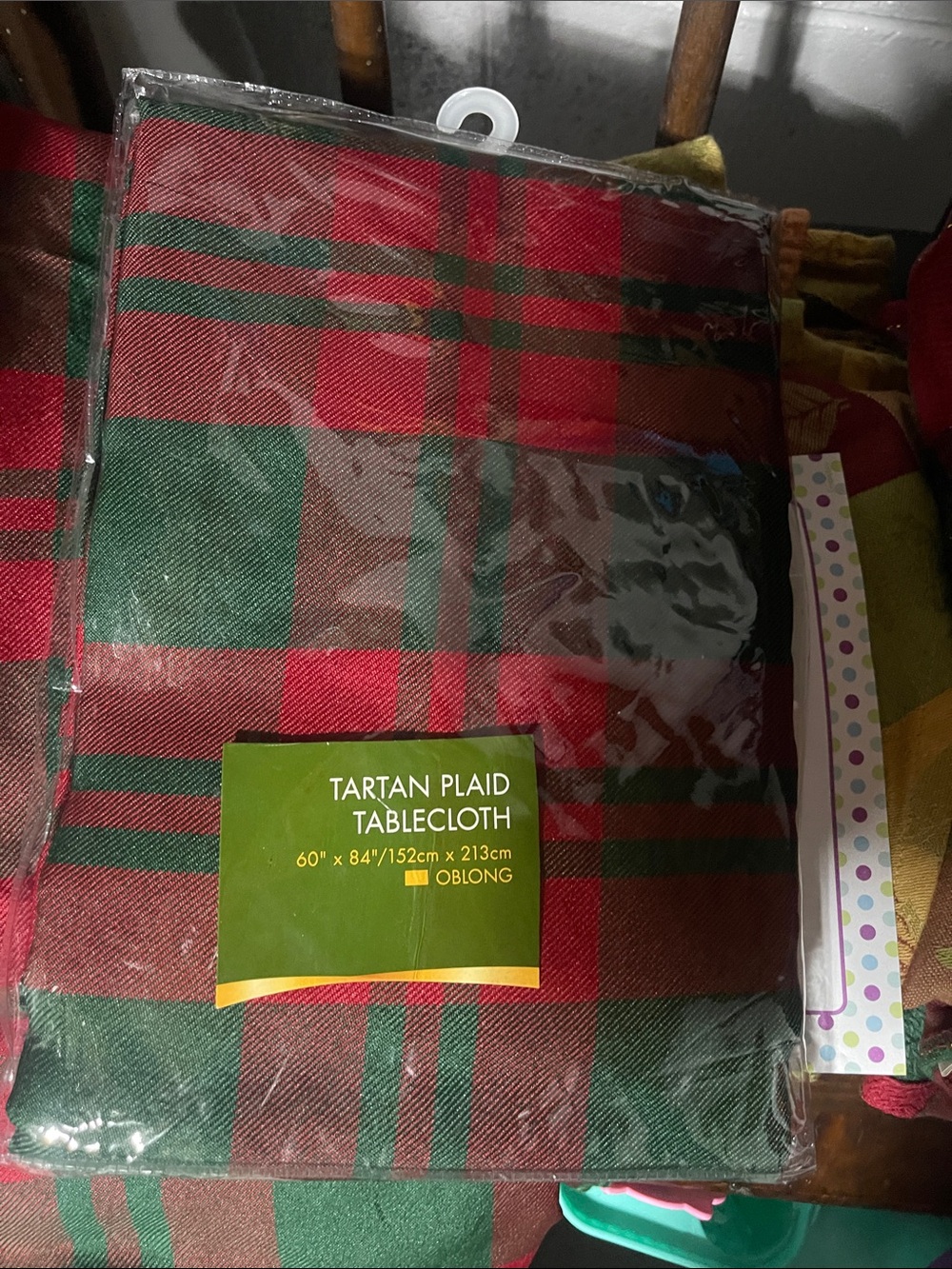 Tartan Plaid Tablecloth - Red & Green